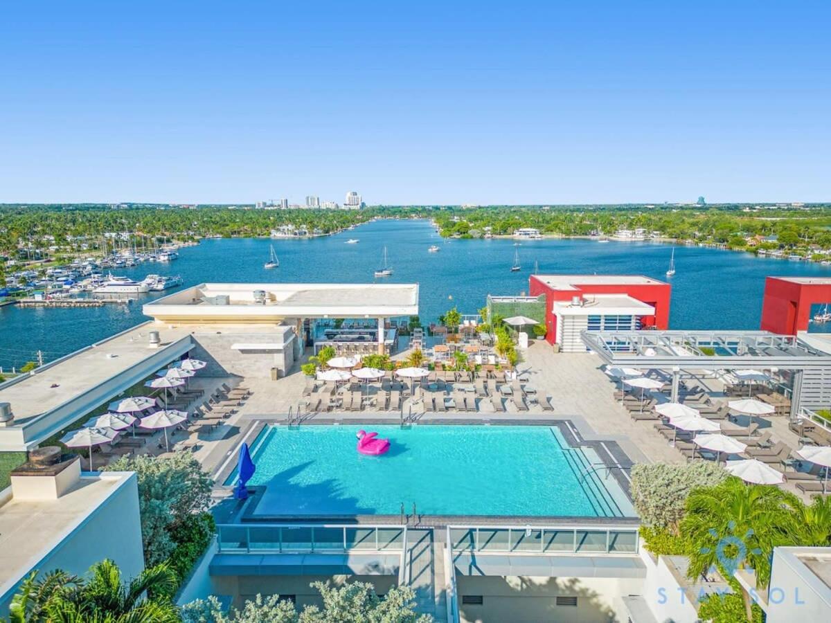 Rooftop Pool & Hot Tub - Gym - Hollywood Beach 외부 사진